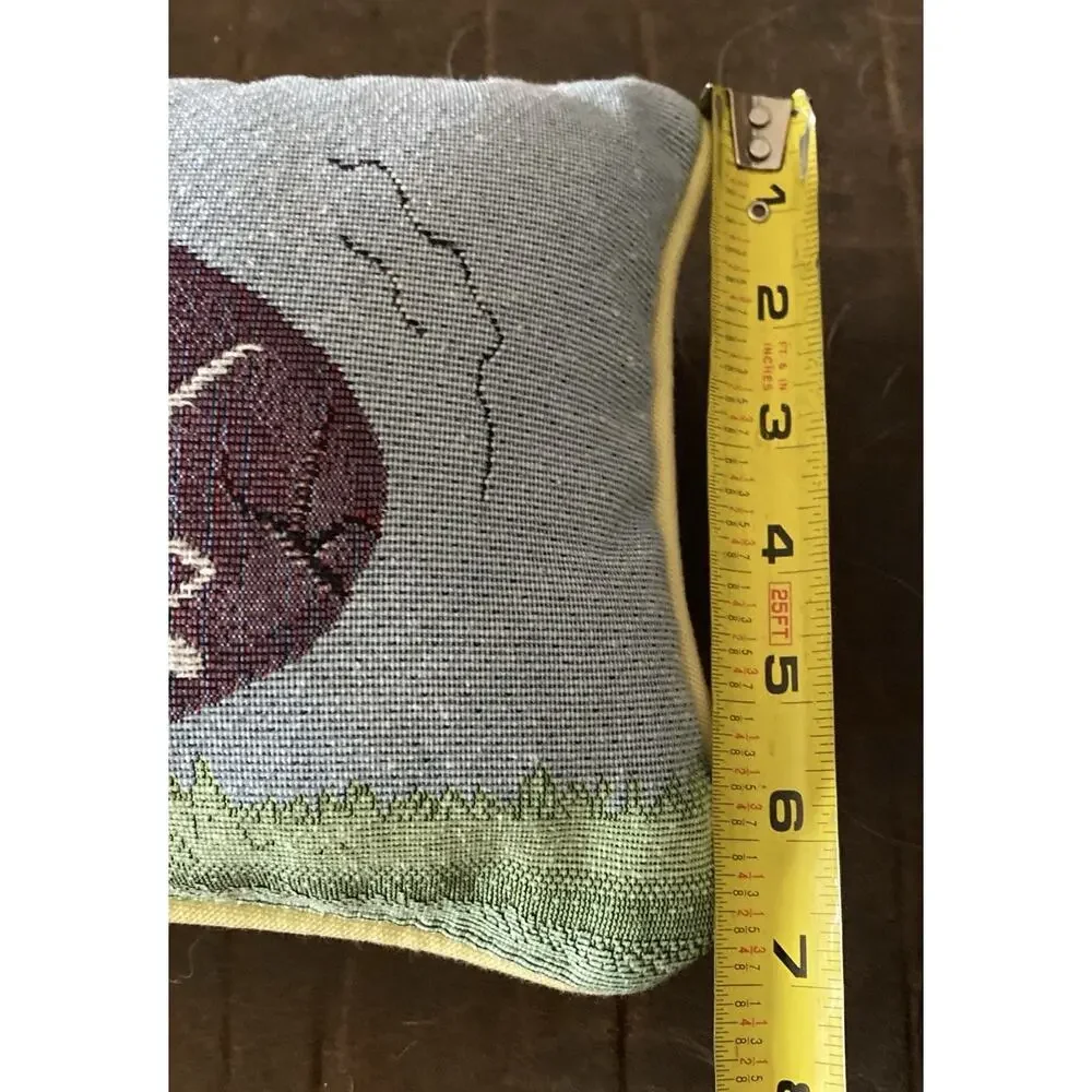 Vintage Easter Decorative Tapestry Pillow Happy Easter Chick, Cracked Egg